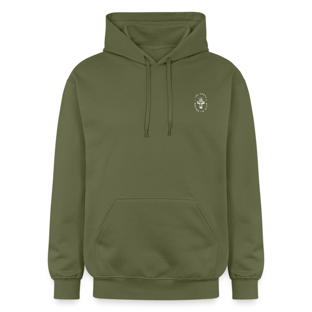 He paid it all hoodie - military green